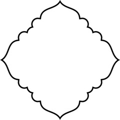 Islamic Amblem Design Thin Line Black stroke silhouettes Design pictogram symbol visual illustration