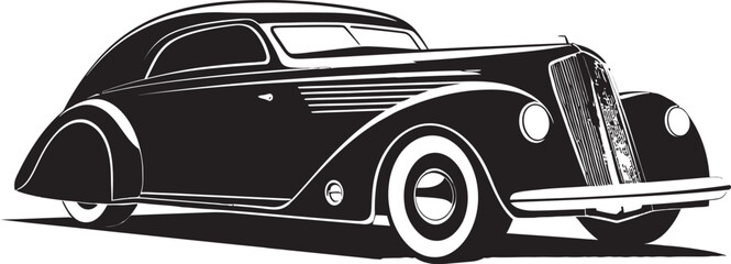 Timeless Icon Concept Vintage Car Emblematic Identity Vintage Legacy Black Vector Vintage Car Mark