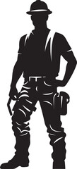 Builders Craftsmanship Vector Architect Icon Constructive Identity Black Vector Builder Emblem