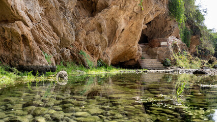 Ain Garziz Spring, a well-known fresh-water spring and picnic spot close to Salalah.