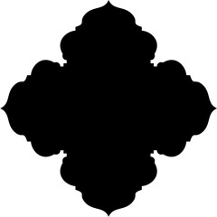 Islamic Amblem Design Glyph Black Filled silhouettes Design pictogram symbol visual illustration