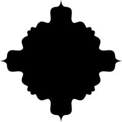 Islamic Amblem Design Glyph Black Filled silhouettes Design pictogram symbol visual illustration