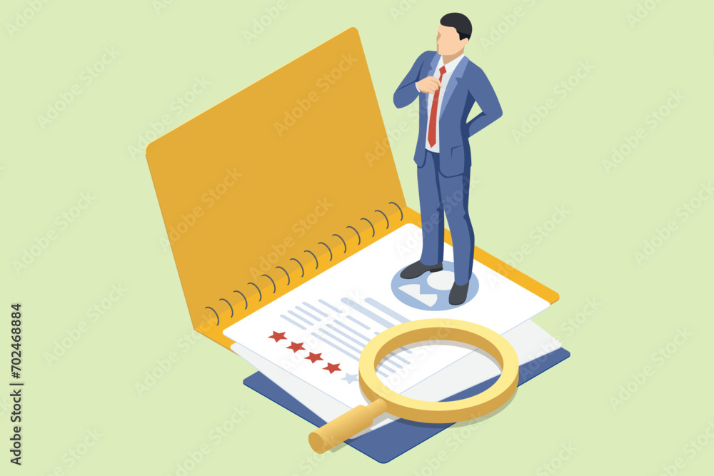 Poster isometric online documentation database and digital file storage system or software. archive managin