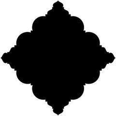 Islamic Amblem Design Glyph Black Filled silhouettes Design pictogram symbol visual illustration