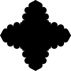 Islamic Amblem Design Glyph Black Filled silhouettes Design pictogram symbol visual illustration