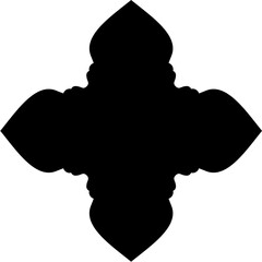 Islamic Amblem Design Glyph Black Filled silhouettes Design pictogram symbol visual illustration