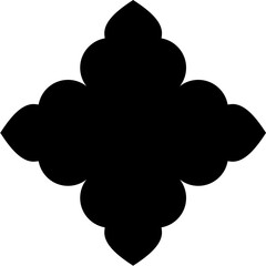 Islamic Amblem Design Glyph Black Filled silhouettes Design pictogram symbol visual illustration