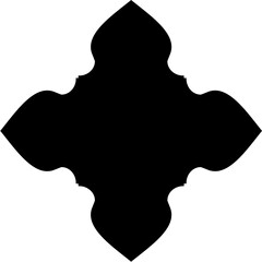 Islamic Amblem Design Glyph Black Filled silhouettes Design pictogram symbol visual illustration