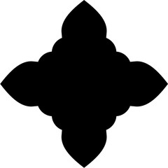 Islamic Amblem Design Glyph Black Filled silhouettes Design pictogram symbol visual illustration
