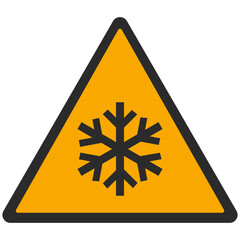 WARNING PICTOGRAM, RISK OF LOW TEMPERATURE ISO 7010 - W010, SVG
