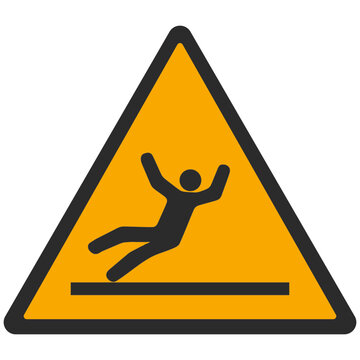 WARNING PICTOGRAM, SLIPPERY SURFACE ISO 7010 - W011, SVG