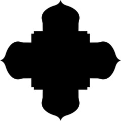 Islamic Amblem Design Glyph Black Filled silhouettes Design pictogram symbol visual illustration