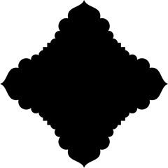 Islamic Amblem Design Glyph Black Filled silhouettes Design pictogram symbol visual illustration