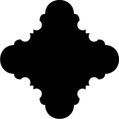 Islamic Amblem Design Glyph Black Filled silhouettes Design pictogram symbol visual illustration