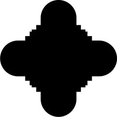 Islamic Amblem Design Glyph Black Filled silhouettes Design pictogram symbol visual illustration