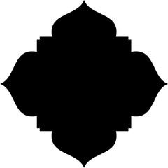 Islamic Amblem Design Glyph Black Filled silhouettes Design pictogram symbol visual illustration