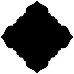 Islamic Amblem Design Glyph Black Filled silhouettes Design pictogram symbol visual illustration