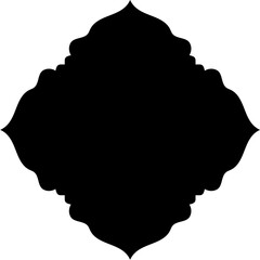 Islamic Amblem Design Glyph Black Filled silhouettes Design pictogram symbol visual illustration