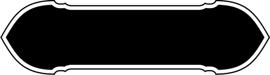 Obraz premium Islamic Label and Name Frame Glyph with outline Black Filled silhouettes Design pictogram symbol visual illustration