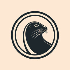 Seal in cartoon, doodle style. Isolated 2d vector illustration in logo, icon, sketch style, Eps 10. AI Generative