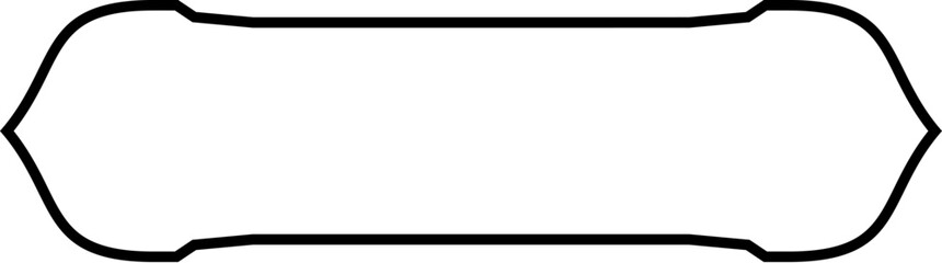 Islamic Label and Name Frame Thin Line Black stroke silhouettes Design pictogram symbol visual illustration