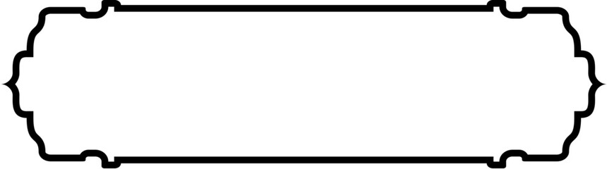 Obraz premium Islamic Label and Name Frame Thin Line Black stroke silhouettes Design pictogram symbol visual illustration