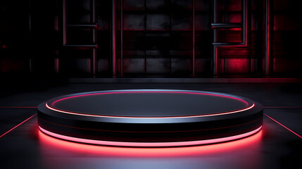 3D rendering minimalist background product booth, podium, stage, product commercial photography background, cosmetics booth