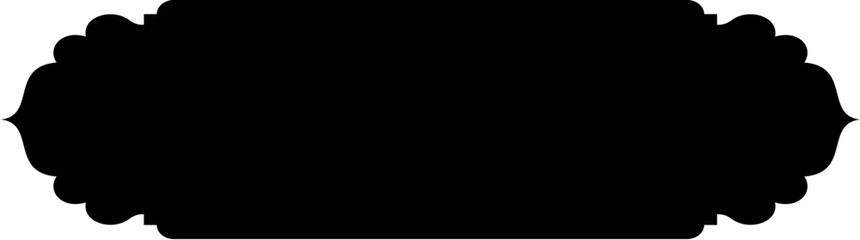 Obraz premium Islamic Label and Name Frame Glyph Black Filled silhouettes Design pictogram symbol visual illustration