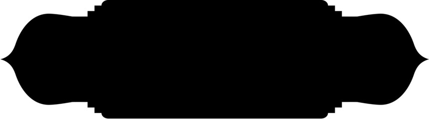 Islamic Label and Name Frame Glyph Black Filled silhouettes Design pictogram symbol visual illustration