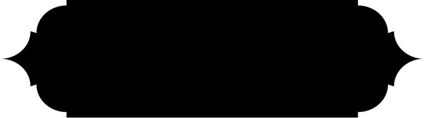 Obraz premium Islamic Label and Name Frame Glyph Black Filled silhouettes Design pictogram symbol visual illustration