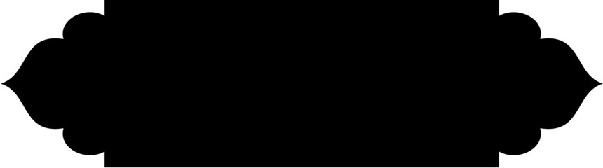 Islamic Label and Name Frame Glyph Black Filled silhouettes Design pictogram symbol visual illustration