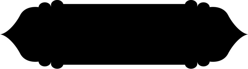 Obraz premium Islamic Label and Name Frame Glyph Black Filled silhouettes Design pictogram symbol visual illustration
