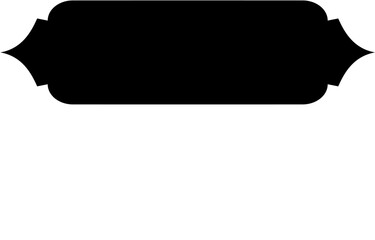 Islamic Label and Name Frame Glyph Black Filled silhouettes Design pictogram symbol visual illustration