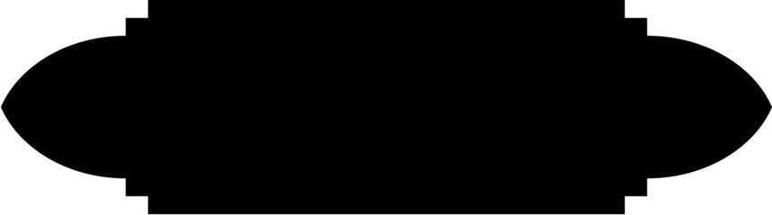 Islamic Label and Name Frame Glyph Black Filled silhouettes Design pictogram symbol visual illustration