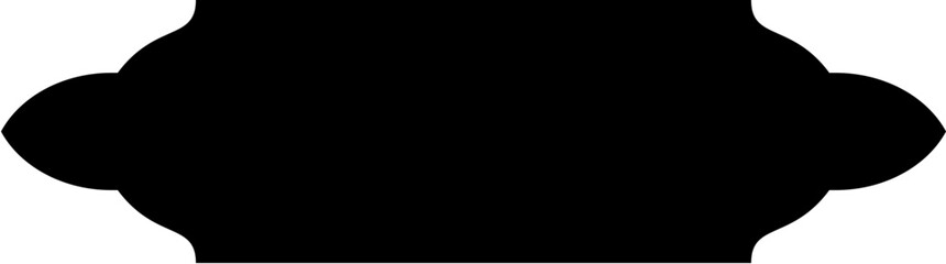 Islamic Label and Name Frame Glyph Black Filled silhouettes Design pictogram symbol visual illustration