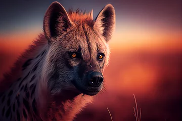 Tuinposter portrait of a hyena © Febrina
