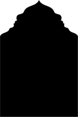 Obraz premium Islamic Arch Design Glyph Black Filled silhouettes Design pictogram symbol visual illustration
