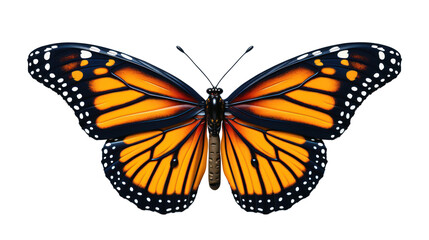 Butterfly monarch isolated  - obrazy, fototapety, plakaty