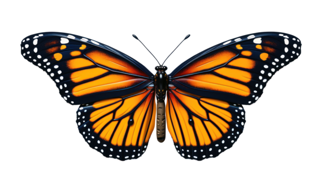 Butterfly monarch isolated 