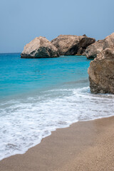 Amazing view of Kathisma Beach at Lefkada, Greece