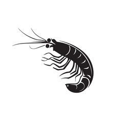 Shrimp in cartoon, doodle style. Isolated 2d vector illustration in logo, icon, sketch style, Eps 10. AI Generative