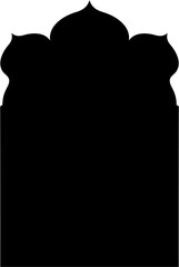 Islamic Arch Design Glyph Black Filled silhouettes Design pictogram symbol visual illustration