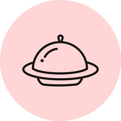 Story Highlights Cover Lifestyle- black symbols on the colorful pink circle - dinner