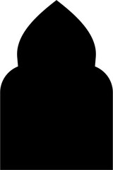 Islamic Arch Design Glyph Black Filled silhouettes Design pictogram symbol visual illustration