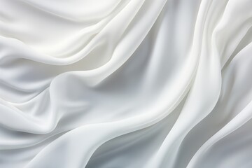 Obraz premium Elegant closeup of crumpled pure white silk fabric luxury background texture design