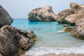 Fototapeta premium Amazing view of Kathisma Beach at Lefkada, Greece