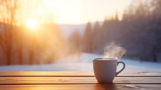 cup of coffee on the table