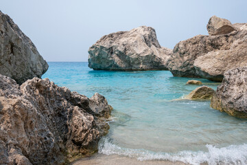 Amazing view of Kathisma Beach at Lefkada, Greece