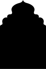 Obraz premium Islamic Arch Design Glyph Black Filled silhouettes Design pictogram symbol visual illustration