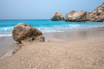 Amazing view of Kathisma Beach at Lefkada, Greece